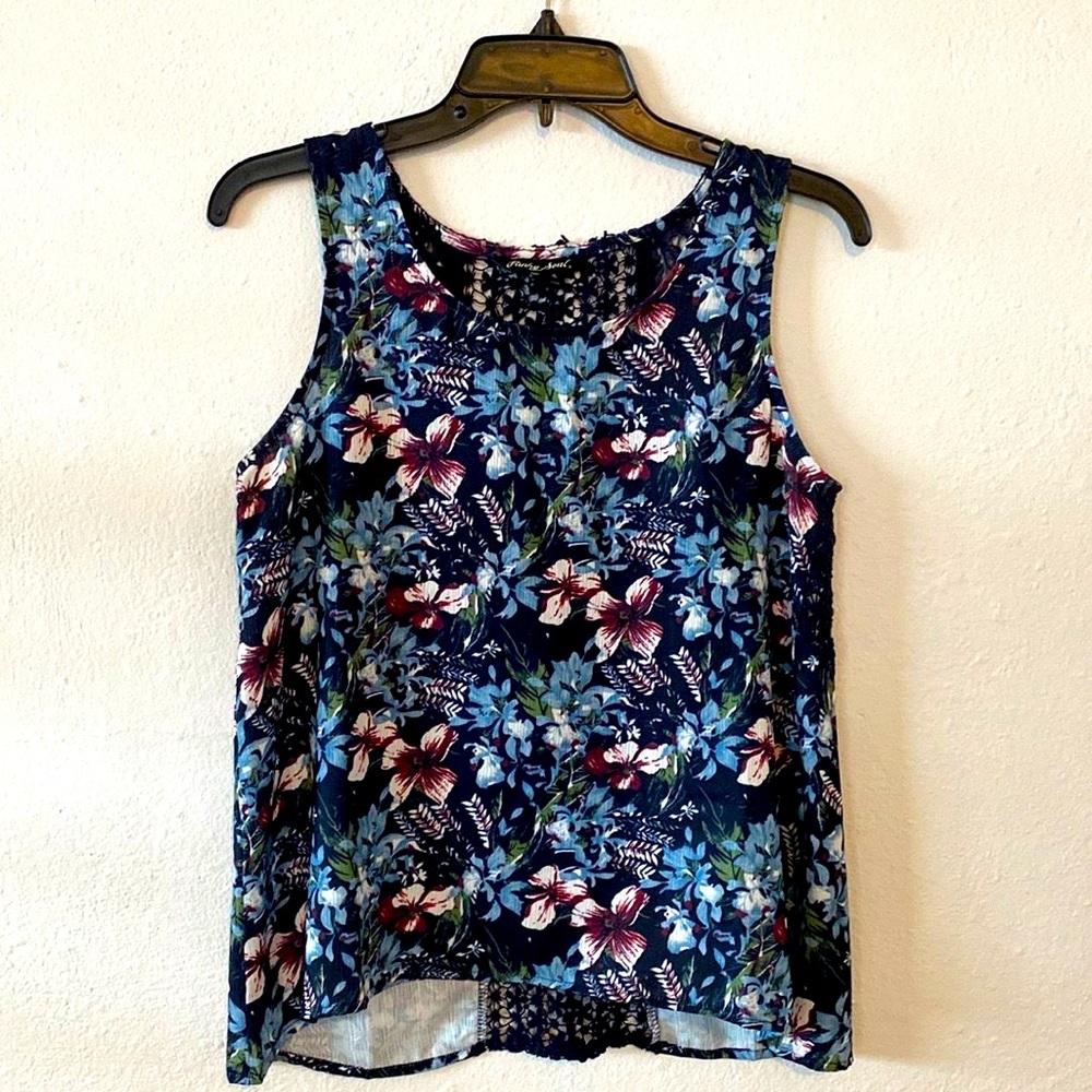 Flowers women’s shirts with mesh back.